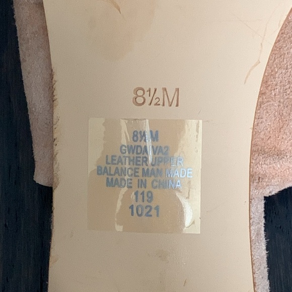 Guess Suede (Leather Upper) Tan Backless Heels - Picture 6 of 6